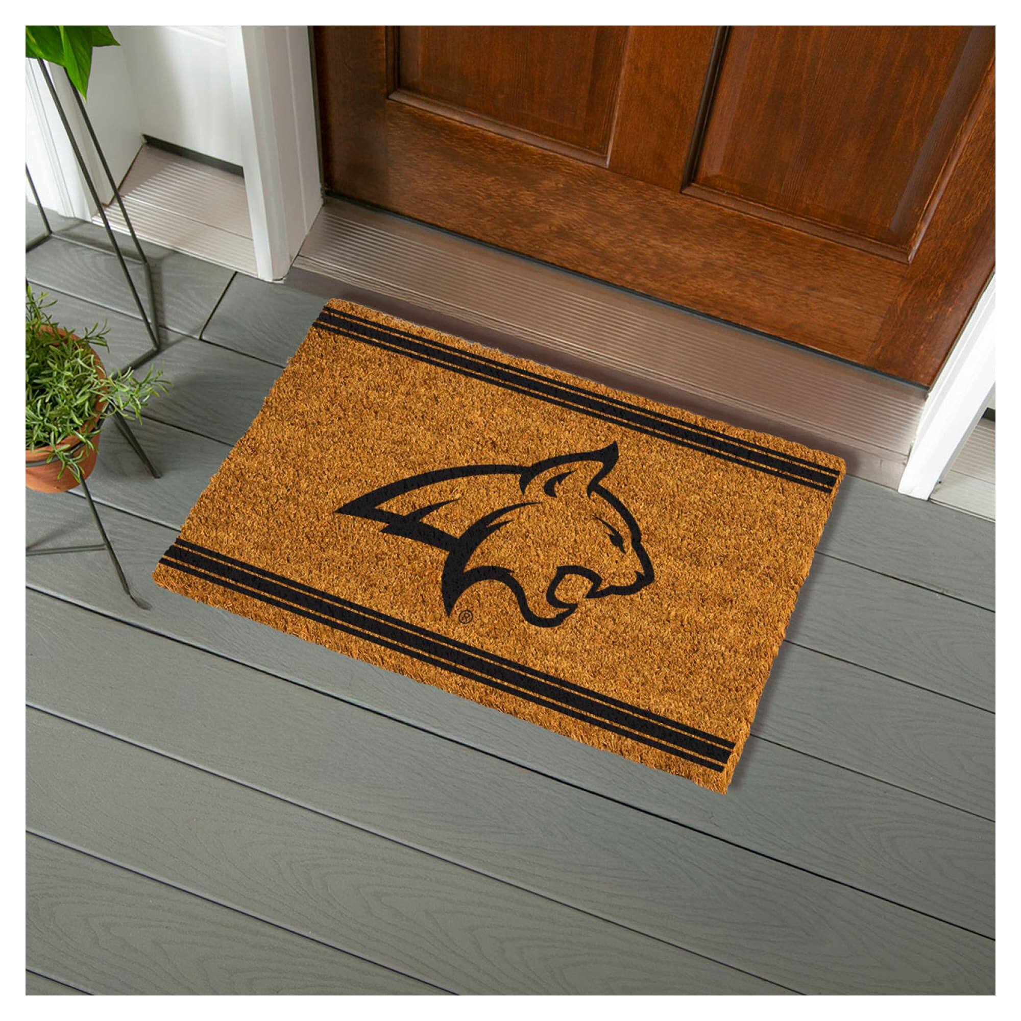 Alt View 1. Evergreen Enterprises - Montana State Bobcats 28" x 16" Primary Logo Outdoor Coir Entryway Mat - Multicolor.