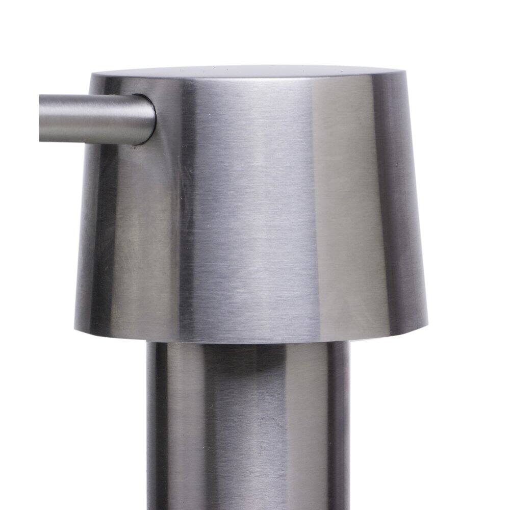 Back. Alfi - Solid Brushed Stainless Steel Modern Soap Dispenser - Silver.