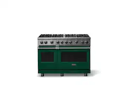 Viking - 6.1 Cu. Ft. Professional 5 Series Freestanding Double Oven Liquid Propane Gas Convection 8 Burner Range - Ivy