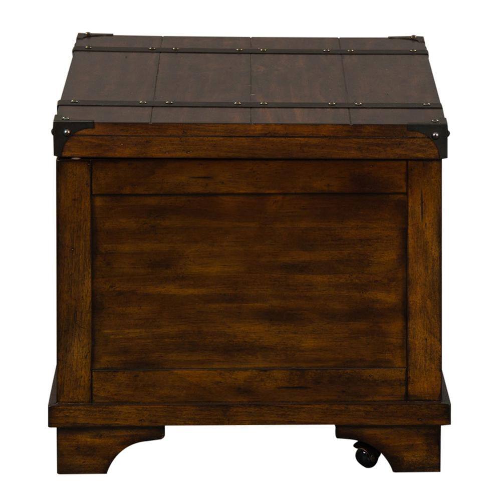 Back. Liberty Furniture Industries - Aspen Skies Storage Trunk in Russet Brown - Brown.