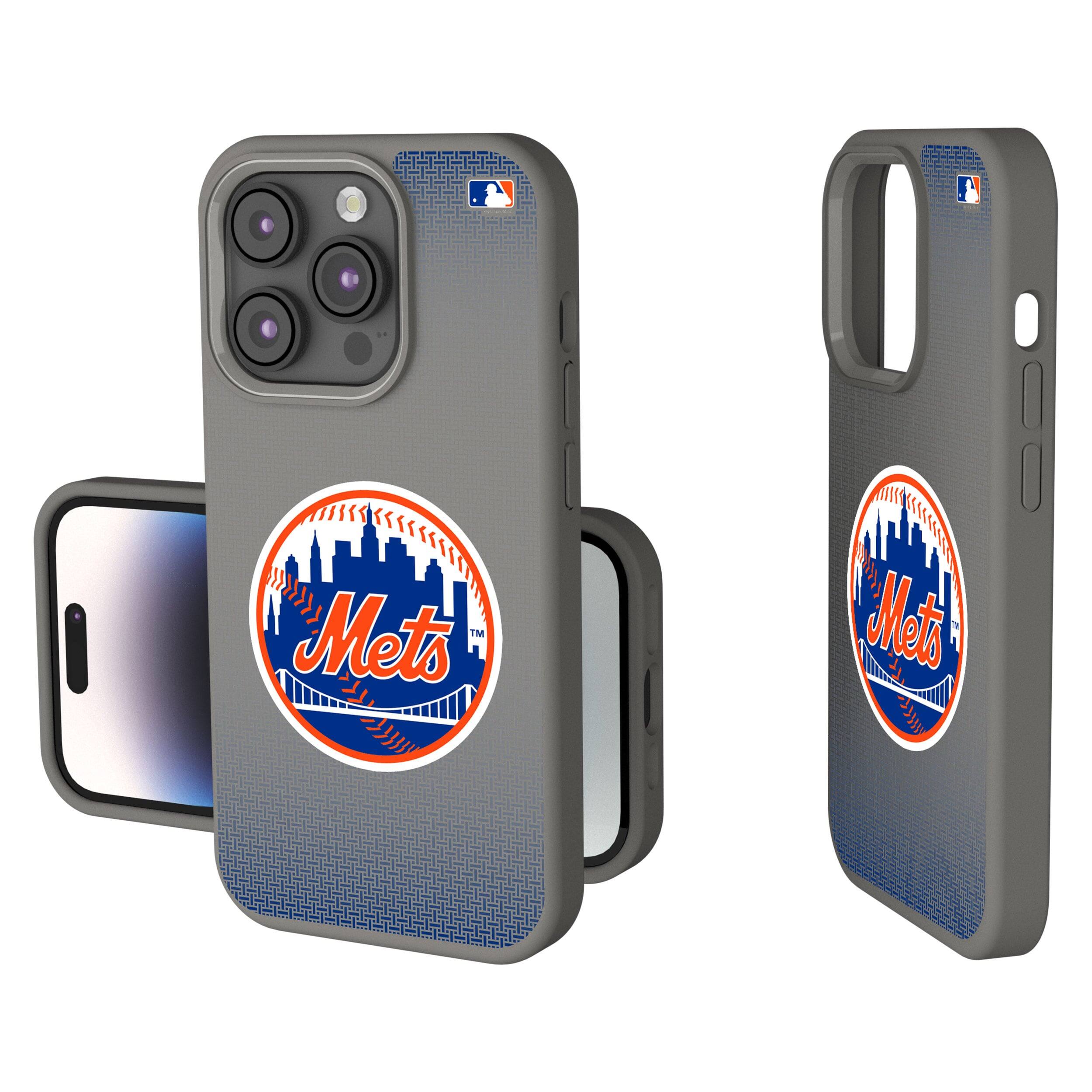 Keyscaper - MLB - New York Mets - Linen Logo iPhone Soft Touch Case - 14 - Gray