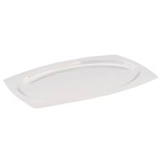 Front. Jiallo - Elegance 22" Oval Hammered Stainless Steel Tray - Silver, Multi Color.