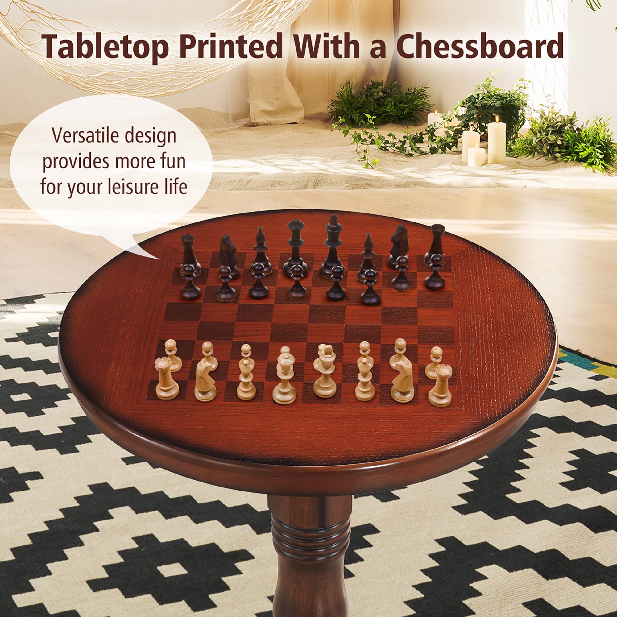 Tabletop Printed With a Chessboard

Versatile design provides more fun for your leisure life