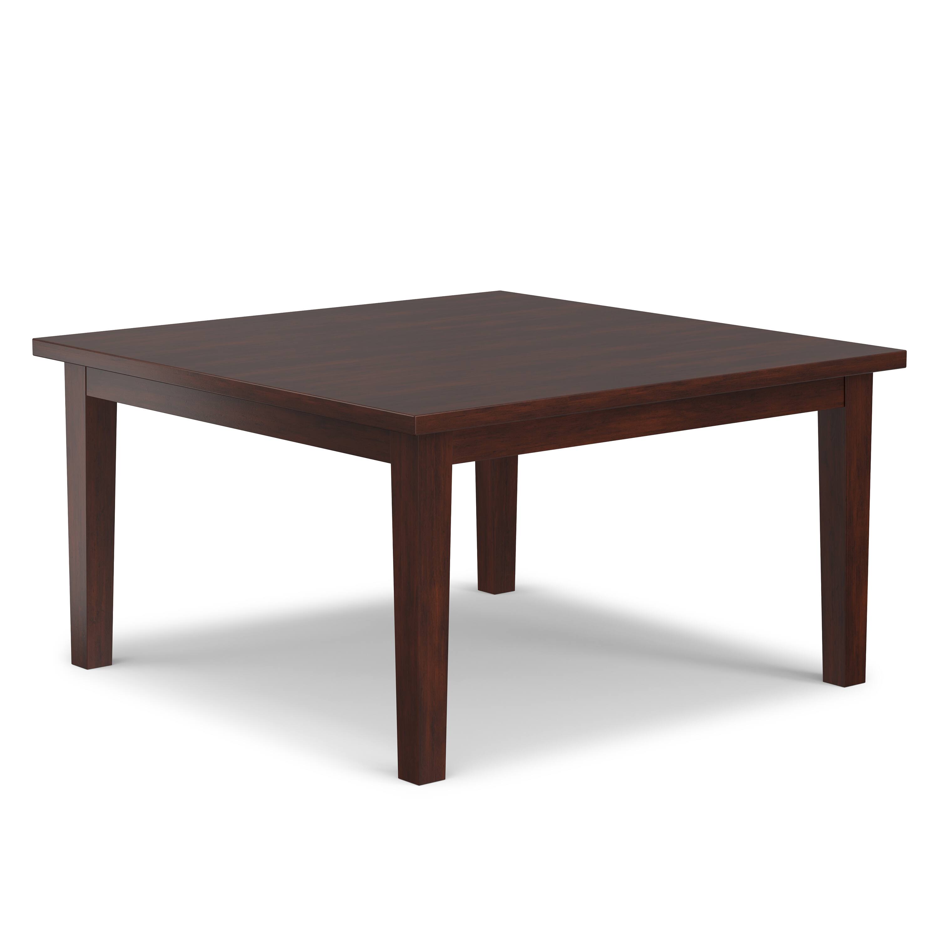 Alt View 3. Simpli Home - Eastwood SOLID HARDWOOD and Rubberwood 54 inch x 54 inch Square Contemporary Dining Table in Java Brown - Java Brown.