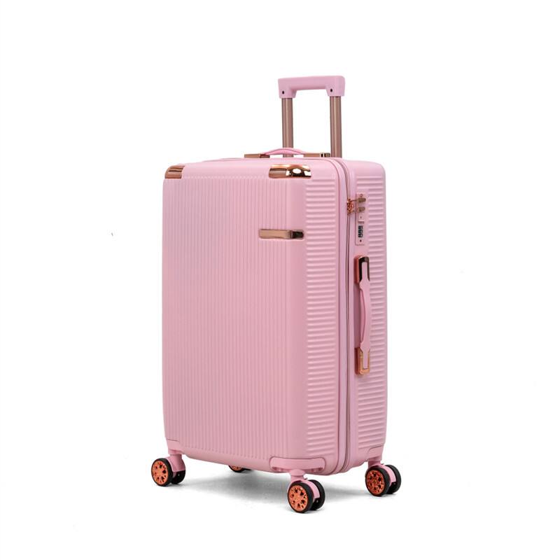 Alt View 7. HTUTWOO - Hard Luggage 4-Piece Set - 360° Dual Rotating Four-Wheel Suitcase, Password Lock, Lightweight Universal Wheel Carry-On - Pink.