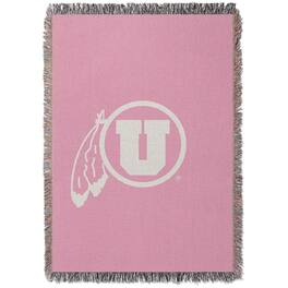 Chad & Jake - Utah Utes Woven Blanket - Pink