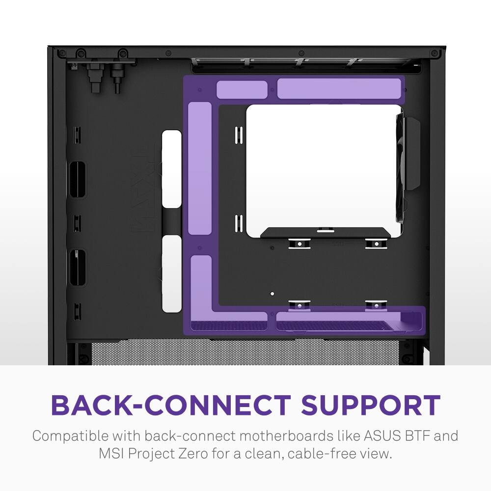 Back-Connect Support: Compatible with back-connect motherboards like ASUS BTF and MSI Project Zero for a clean, cable-free view.