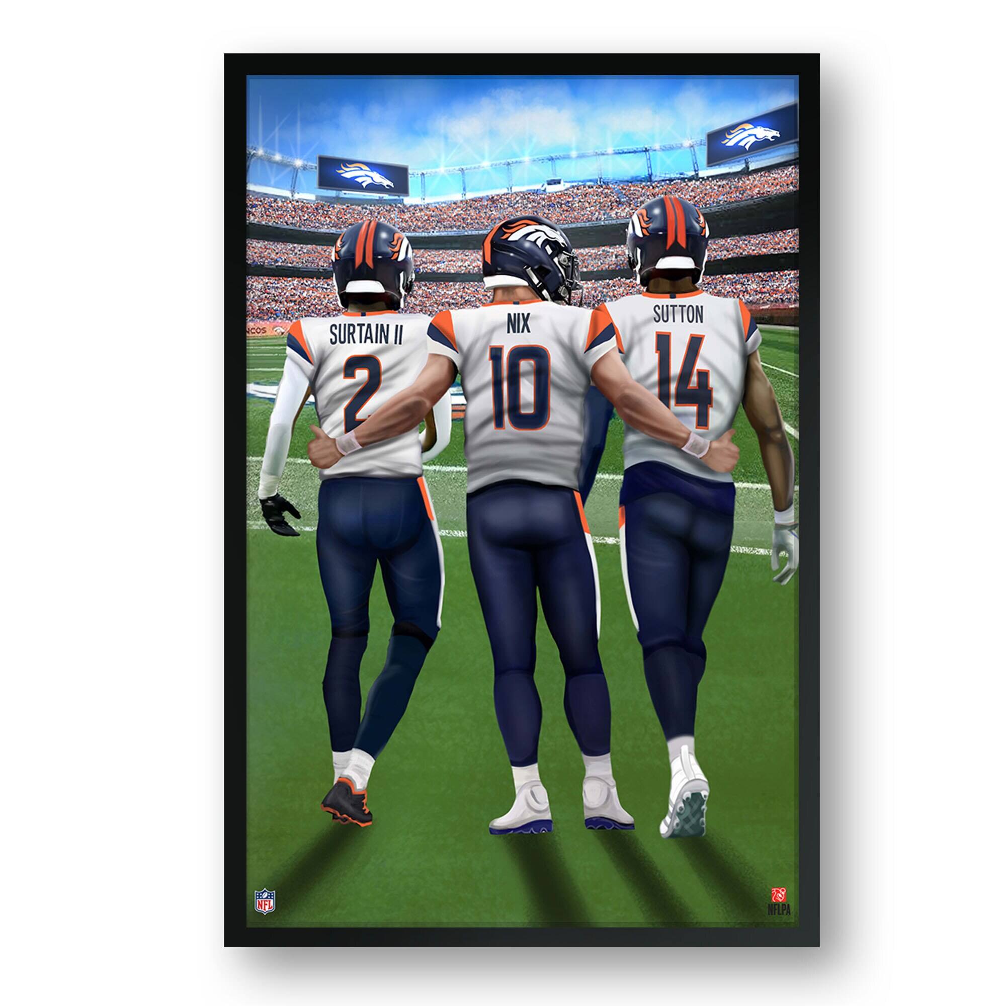 Framed 27" x 39" Three-Player Art Print