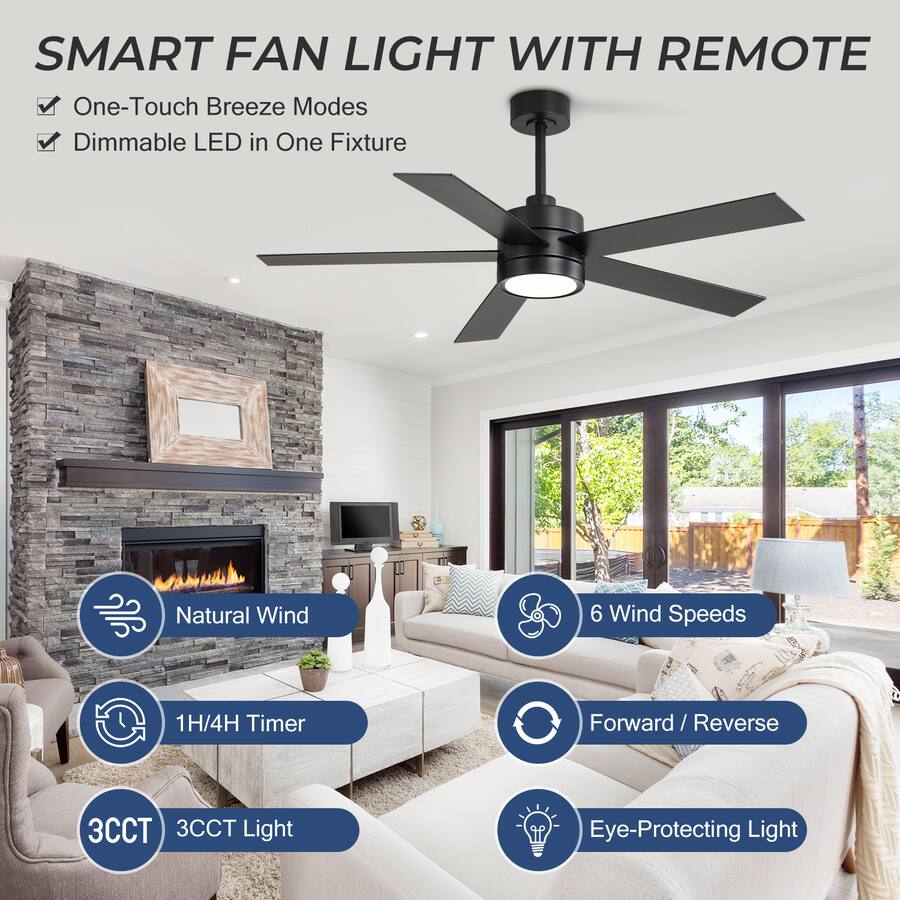 72 Inch Ceiling Fan with Light, 6-Speed Remote Control, Dimmable 72 Inch Ceiling Fan with Light, 6-Speed Remote Control, Dimmable