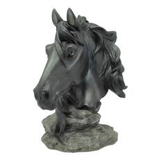 Front. FC Design - FC Design 4.5"H Horse Bust Figurine Statue Office Desk Tabletop Home Decor Gift - Multi-Color.