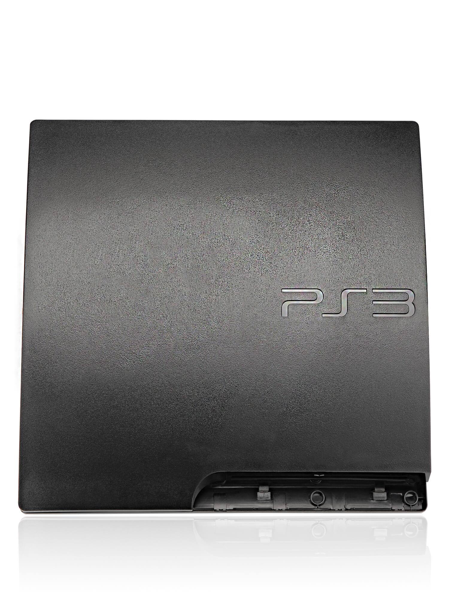 Alt View 1. MobileSentrix - Top & Bottom Housing Casing Replacement Compatible For PlayStation 3 Slim - Black - Black.