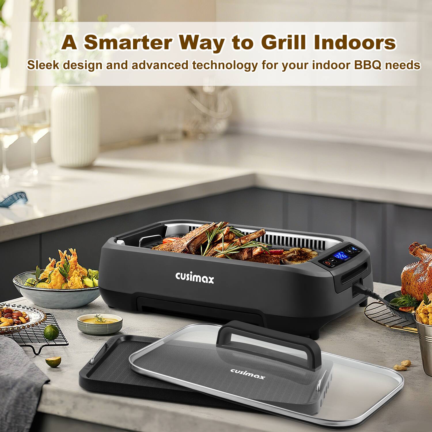 A Smarter Way to Grill Indoors  
Sleek design and advanced technology for your indoor BBQ needs