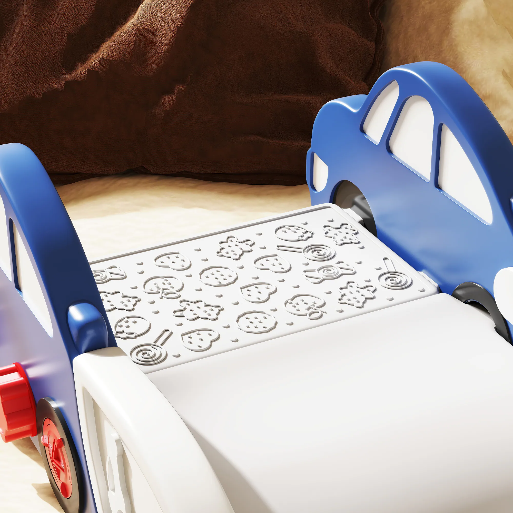 Alt View 5. Qaba - Couch/Stair Toddler Slide, easy-assemble, indoor play.