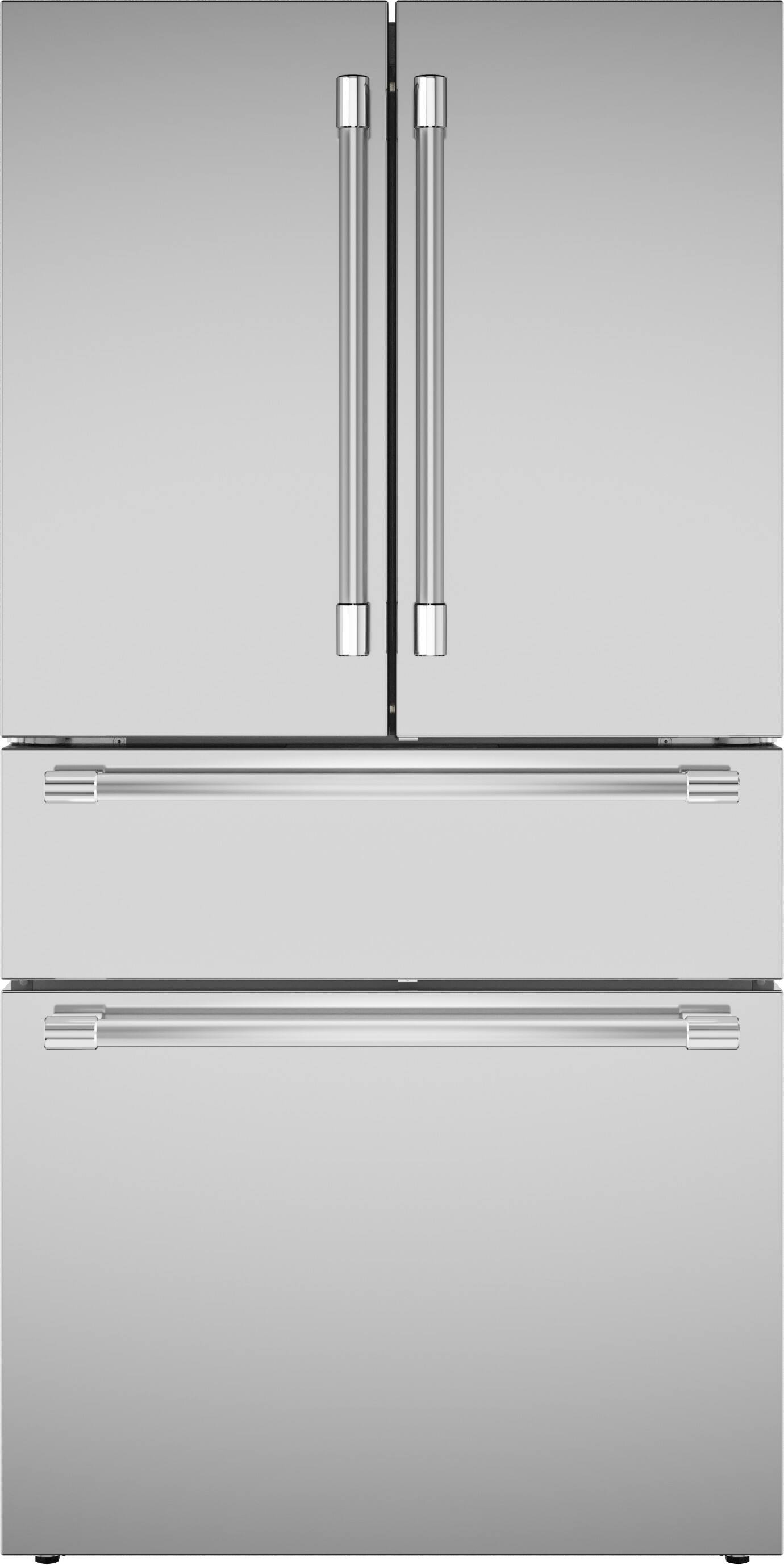 Front. Thermador - Professional 20.4 cu. Ft. French Door Bottom Freezer Counter-Depth Smart Refrigerator with ThermaFresh - Stainless Steel.