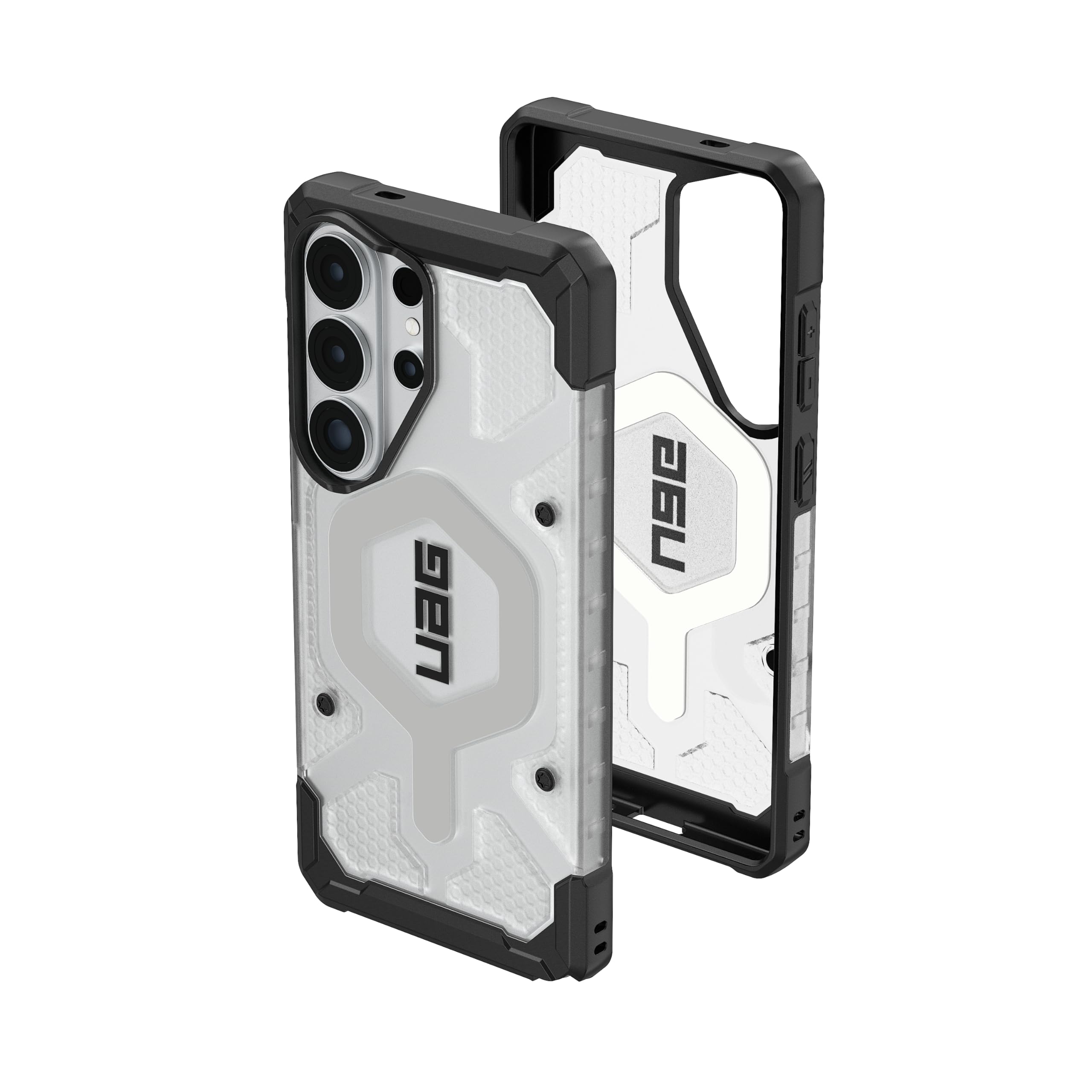 UAG - Samsung Galaxy S26 Ultra Case w/ Magnetic Charging, Traction Grip, Drop Protection, Rugged Transparent Protective Cover - Ice/Silver