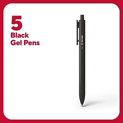 5 Black Gel Pens