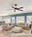Alt View 6. Breezary - 52" Modern Indoor Ceiling Fan with LED Light, 5 Reversible Plywood Blades, 6-Speed DC Motor, Remote, Timer, 5" Downrod - All Black.
