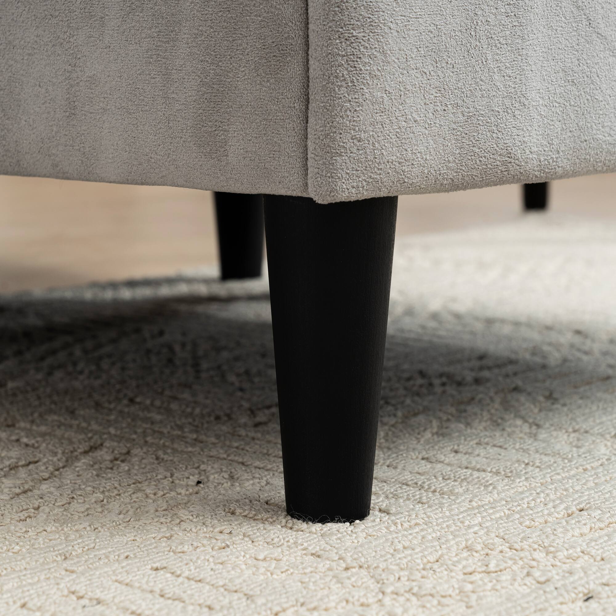 Alt View 5. GOODSILO - Convertible L-Shaped Combination Sofa with Storage Footstools for Living Room, Bedroom, or Office Spaces - Grayish.