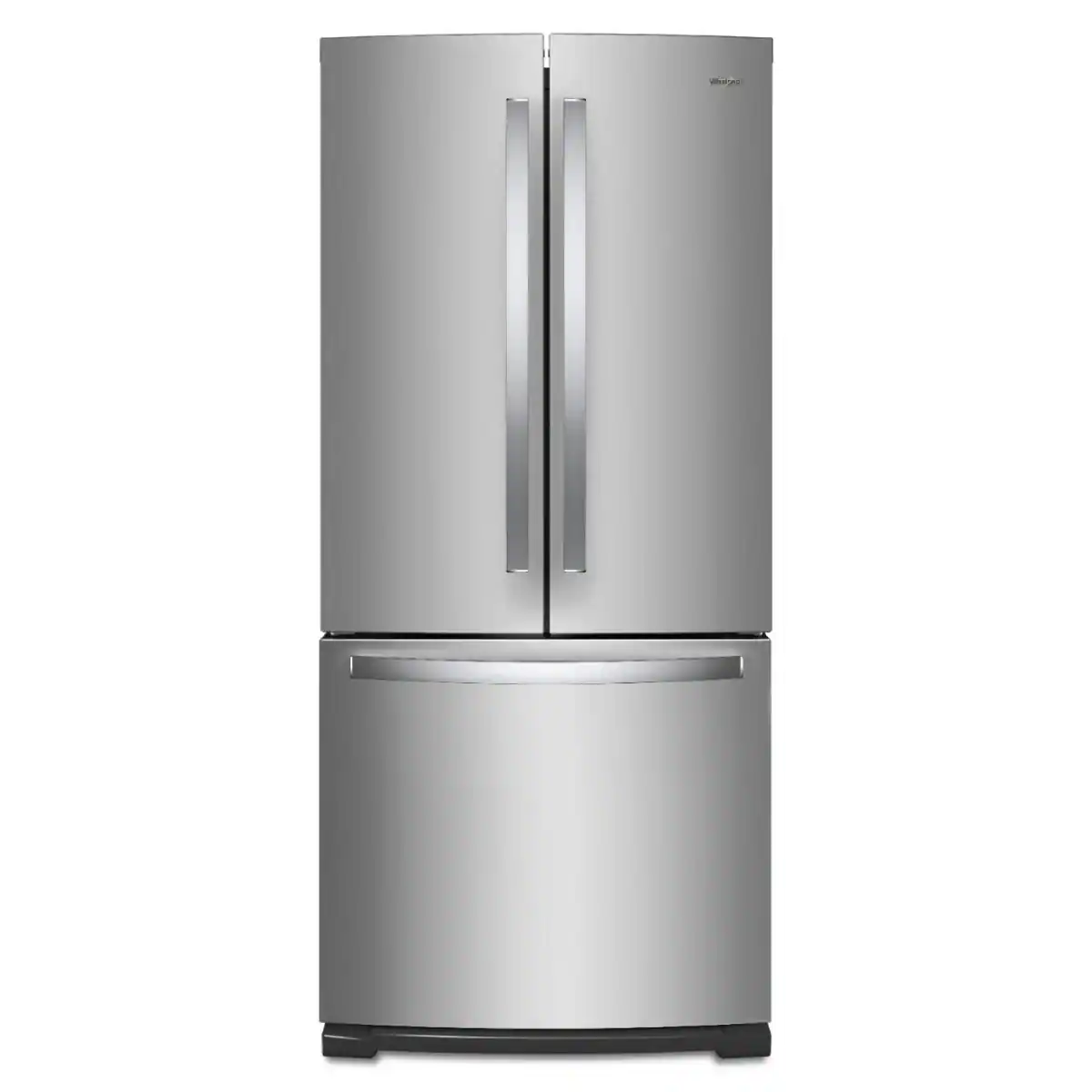 Front. Whirlpool - Whirlpool - 20 Cu. Ft. Wide French Door Refrigerator - Stainless Steel - Fingerprint Resistant Stainless Steel.