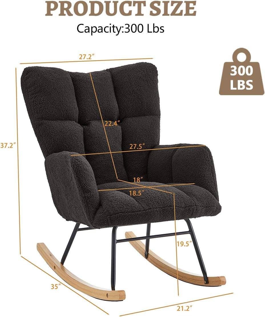 PRODUCT SIZE  
Capacity: 300 Lbs  

- Width: 37.2"  
- Height: 27.2"  
- Depth: 22.4"  
- Seat Height: 18"  
- Seat Depth: 18.5"  
- Armrest Height: 27.5"  
- Armrest Width: 19.5"  
- Base Width: 35"  
- Base Depth: 21.2"  

300 LBS