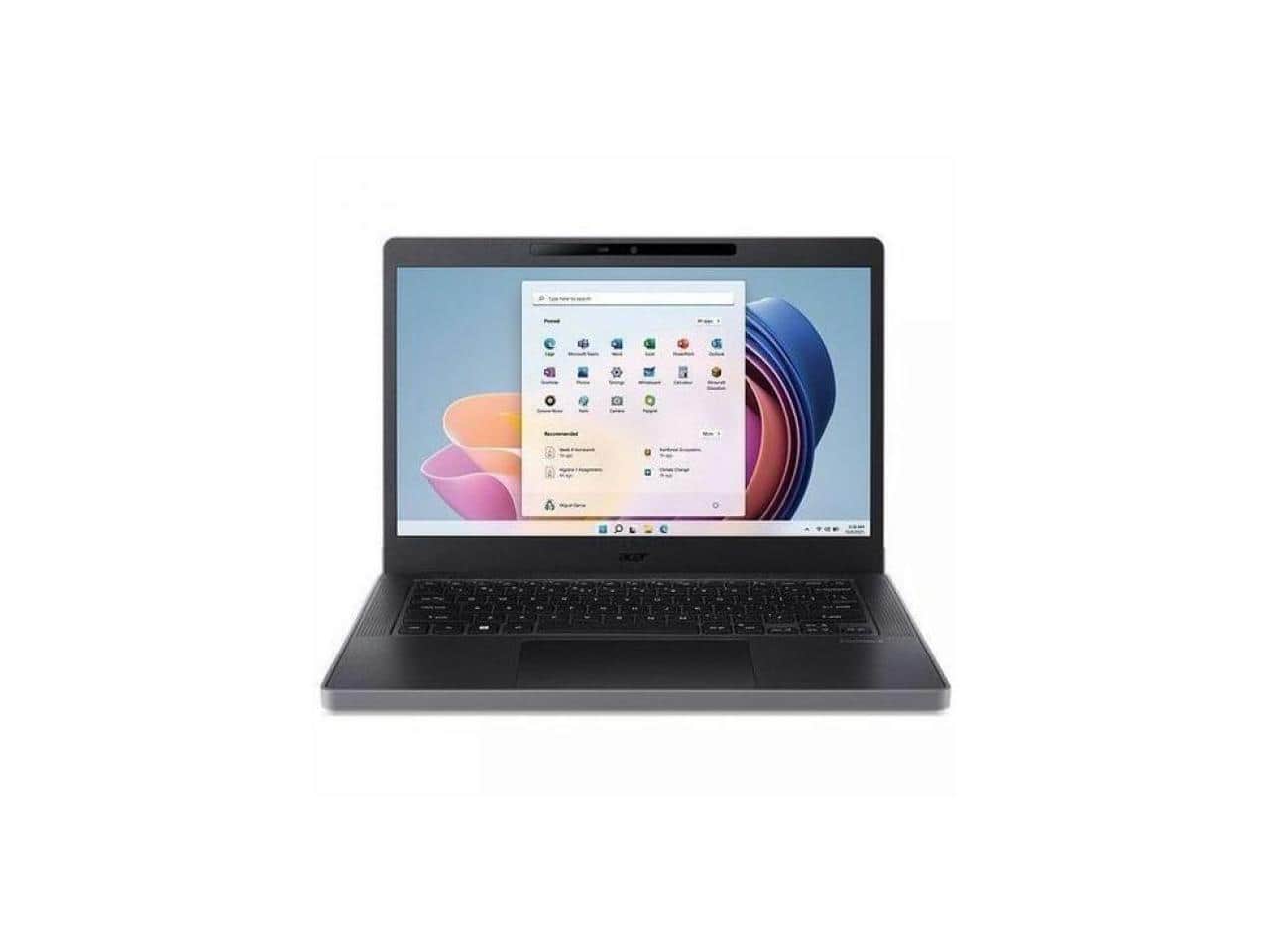 Front. Acer - Acer TravelMate B5 14 B514-31-G2 - Intel Core 3 N355 - 8GB - 256GB SSD - Windows 11 Pro Edu - Black.