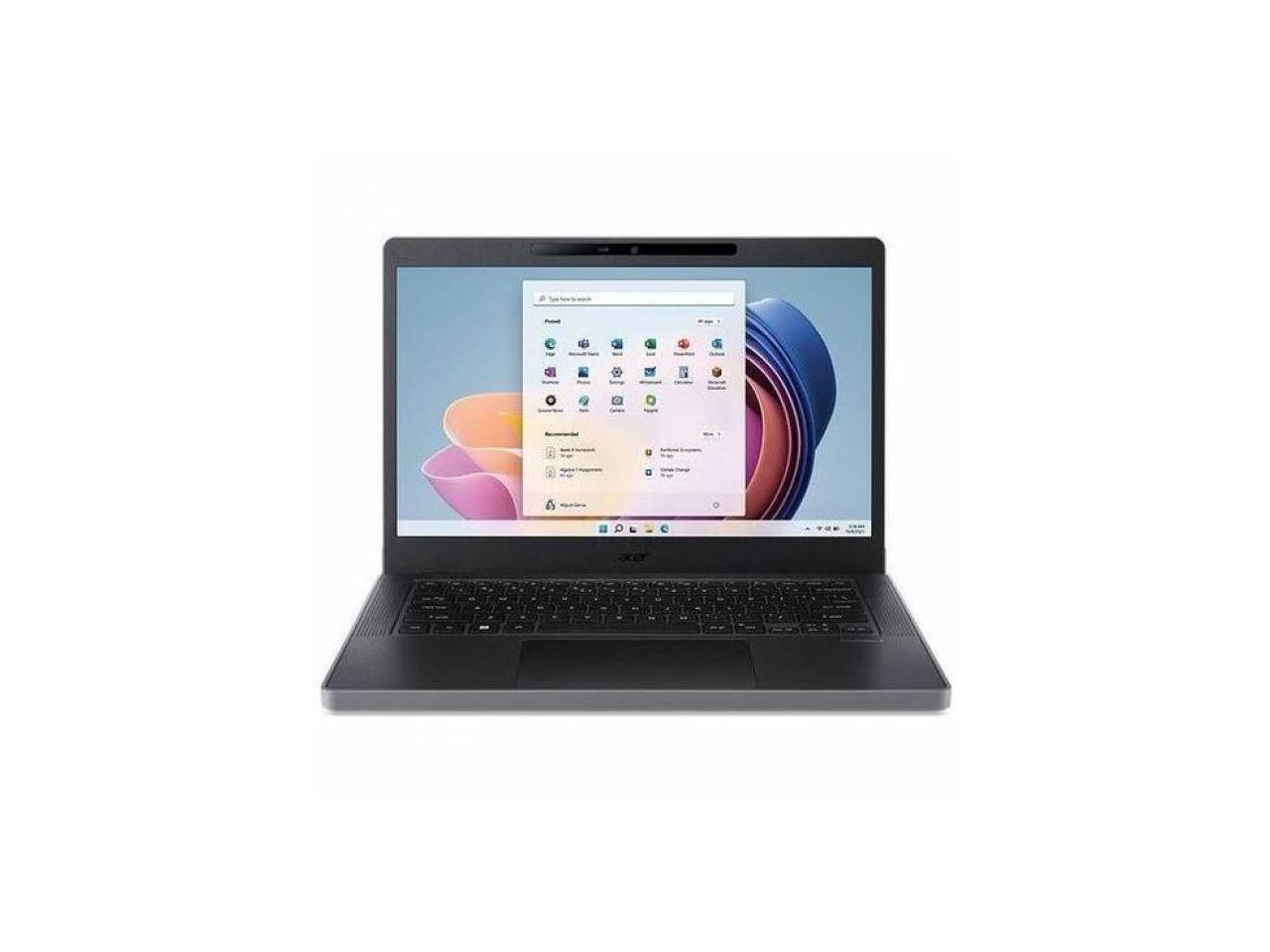 Front. Acer - Acer TravelMate B5 14 B514-31-G2 - Intel Core 3 N355 - 8GB - 256GB SSD - Windows 11 Pro Edu - Black.