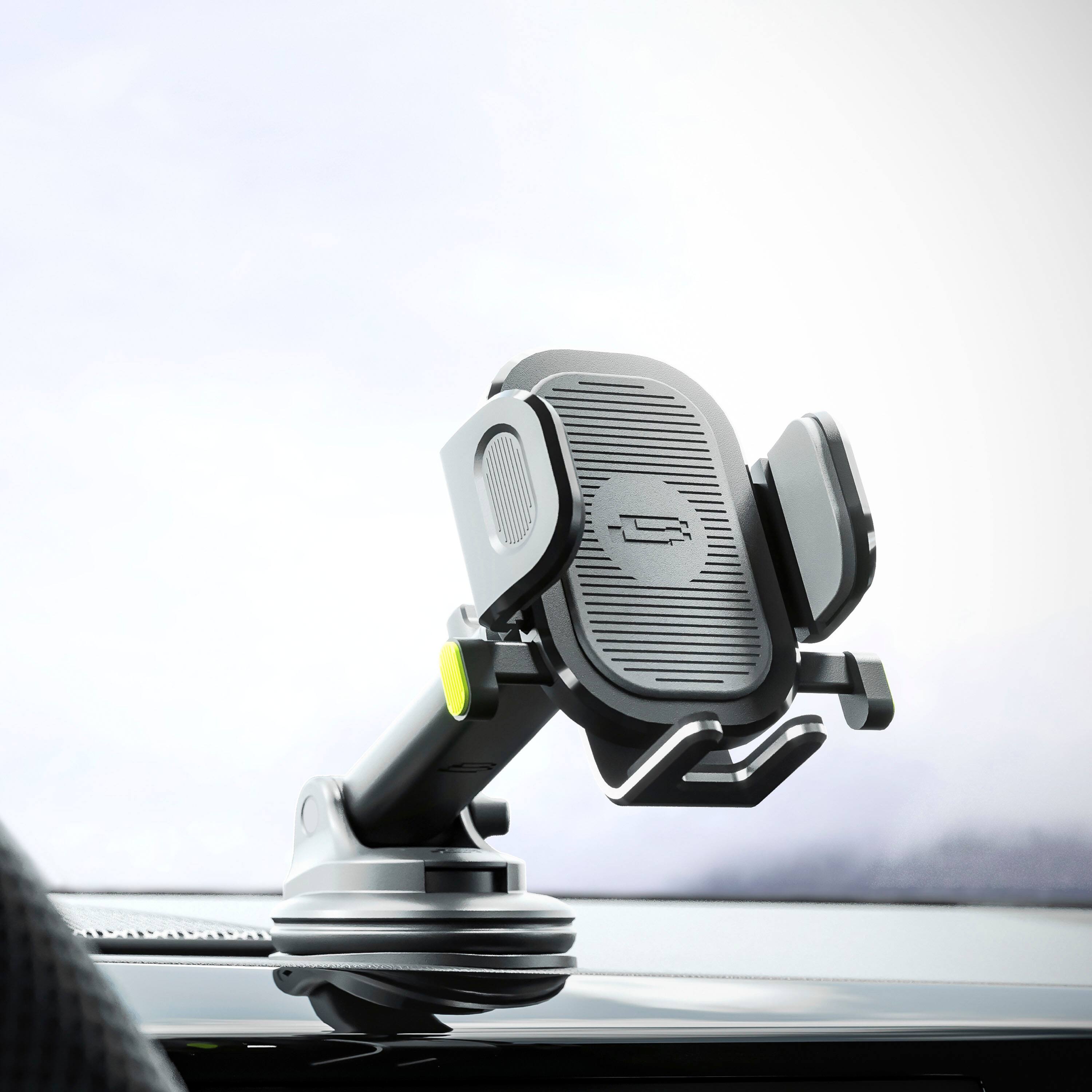 Left. Bracketron - OneClick Ext Window, Dash & Vent Mount for most cell phones - Black.