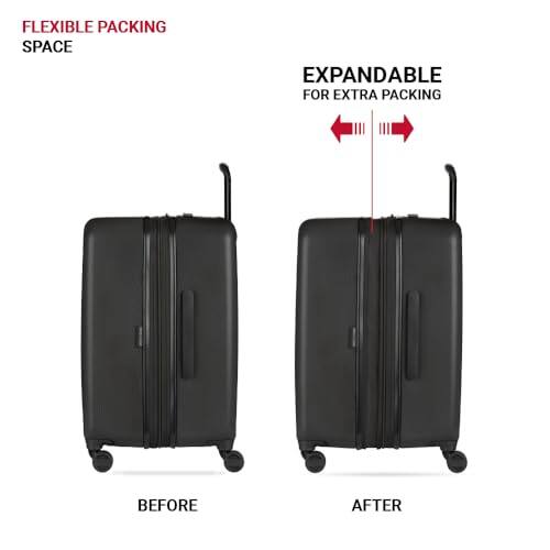 FLEXIBLE PACKING SPACE  
EXPANDABLE FOR EXTRA PACKING  

BEFORE  
AFTER