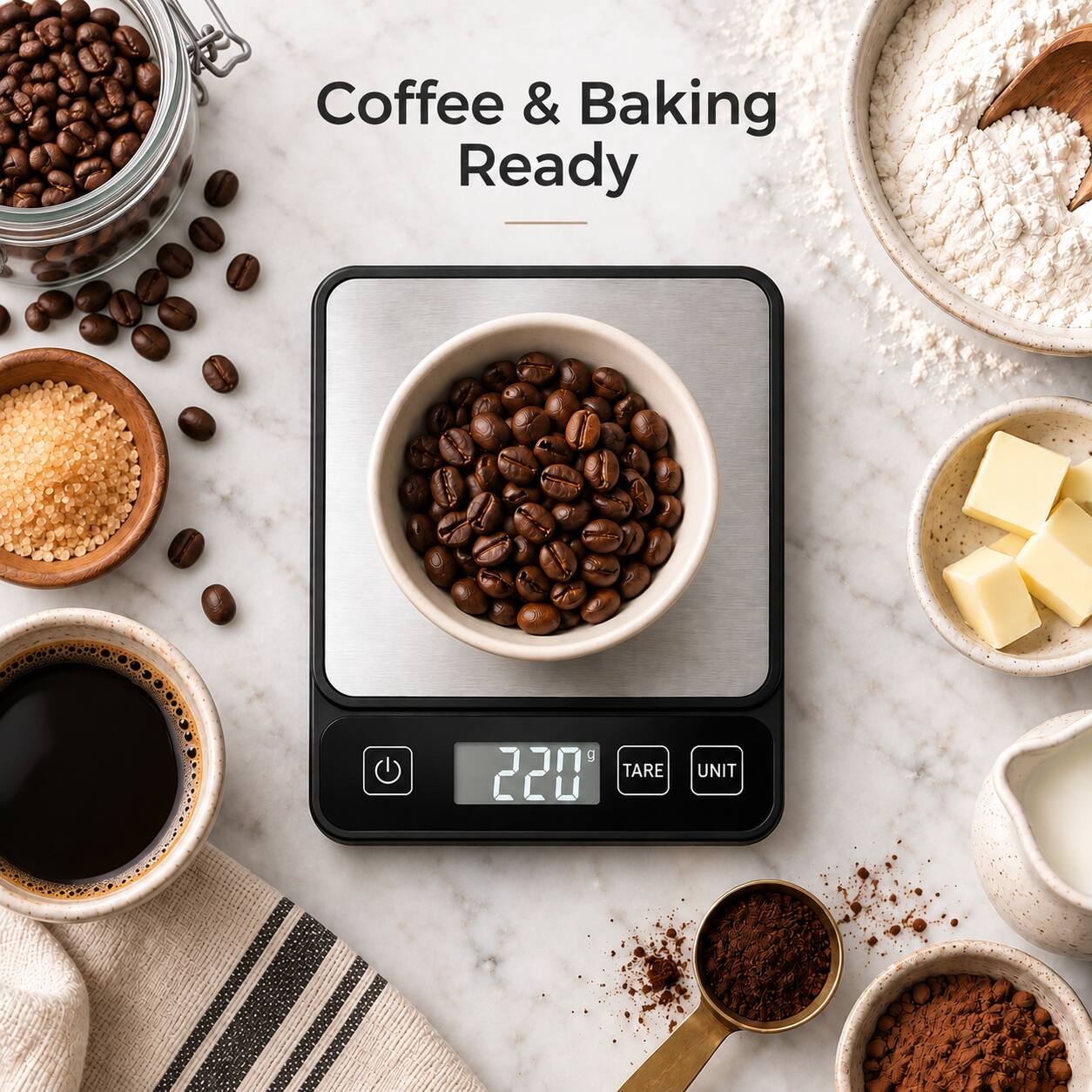 Coffee & Baking Ready

220 g

TARE

UNIT