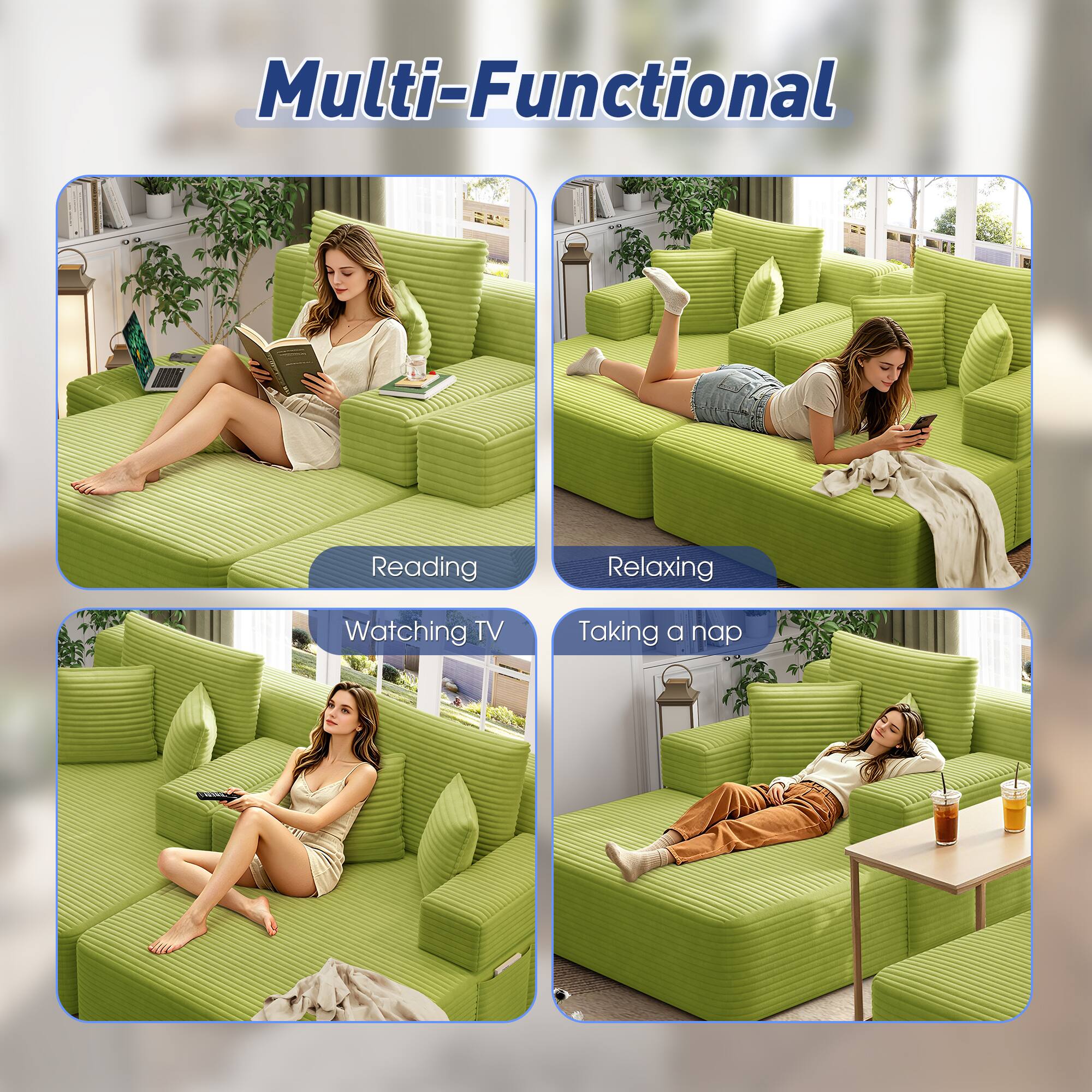 Multi-Functional

- Reading
- Relaxing
- Watching TV
- Taking a nap