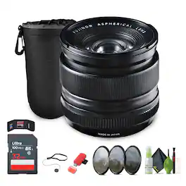 Fujifilm - XF 14mm f/2.8 R Lens, 32GB Memory Card, Bundle - Black