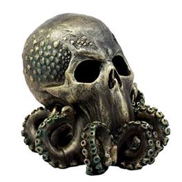 Pacific Trading - Cthulhu Skull Collectible Figurine Antique Finish 6 Inch Tall - Bronze