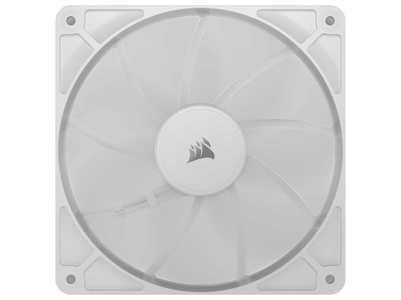 Alt View 2. CORSAIR - CORSAIR RS140 PWM 140mm Dual Fans - White - AirGuide Cooling - Magnetic Bearing - White.