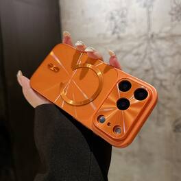 UUCOVER - Magnetic Case for Apple iPhone 17 Pro Max, Compatible with MagSafe, Raised Edge Shockproof CD Texture Protective Cover - Orange