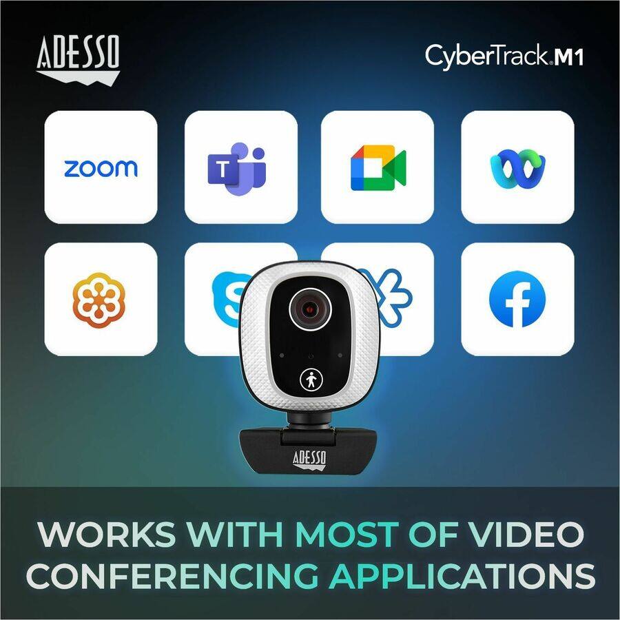 ADESSO CyberTrack.M1

WORKS WITH MOST OF VIDEO CONFERENCING APPLICATIONS