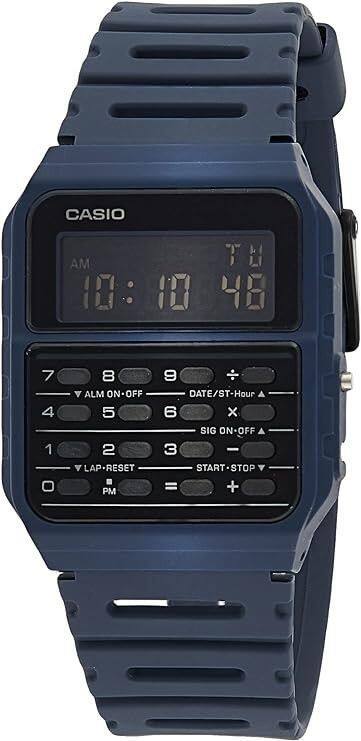 CASIO  
AM  
10:10 48  
TH  

ALM ON-OFF  
DATE/ST-Hour  
SIG ON-OFF  
LAP-RESET  
START-STOP  
PM  

7 8 9 +  
4 5 6 x  
1 2 3 -  
0 = +