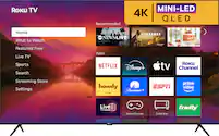 Roku - 75" Class Plus Series 4K QLED Mini-LED Smart RokuTV - Front_Zoom