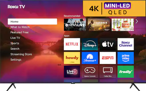 Roku - 75" Class Plus Series 4K QLED Mini-LED Smart RokuTV