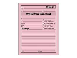 TOPS - While You Were Out Message Pads, 4.25" x 5.5", 50 Sheets/Pad, 12 Pads/Pack - Pink