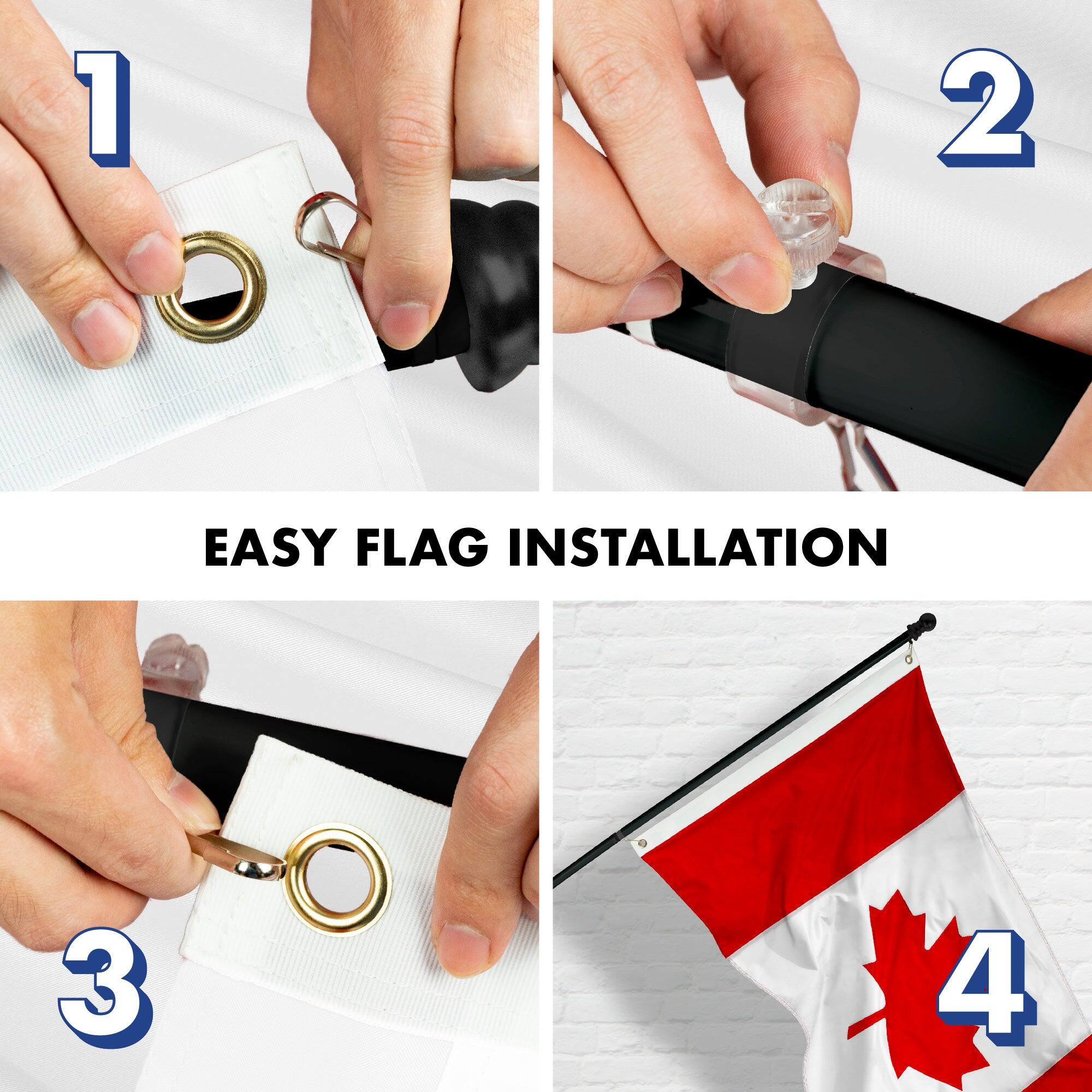 1. Easy Flag Installation  
2.  
3.  
4.