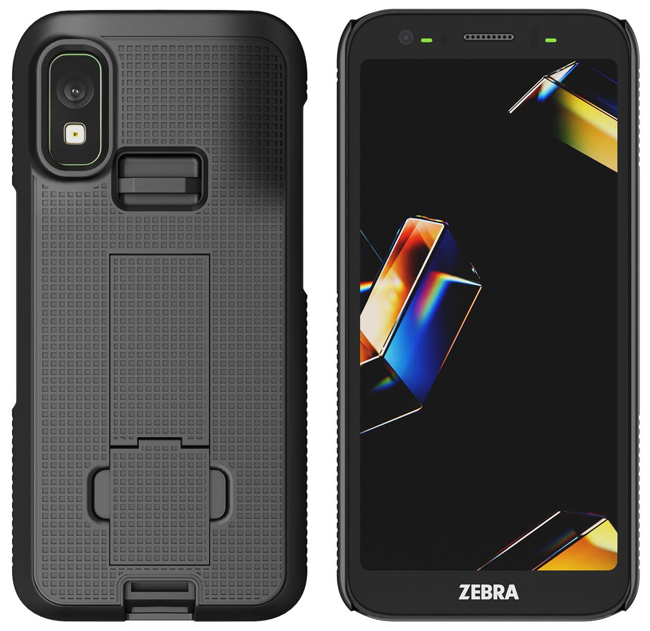 Alt View 2. Nakedcellphone - Hard Case with Stand for Zebra TC501 Mobile Computer Scanner - Black.
