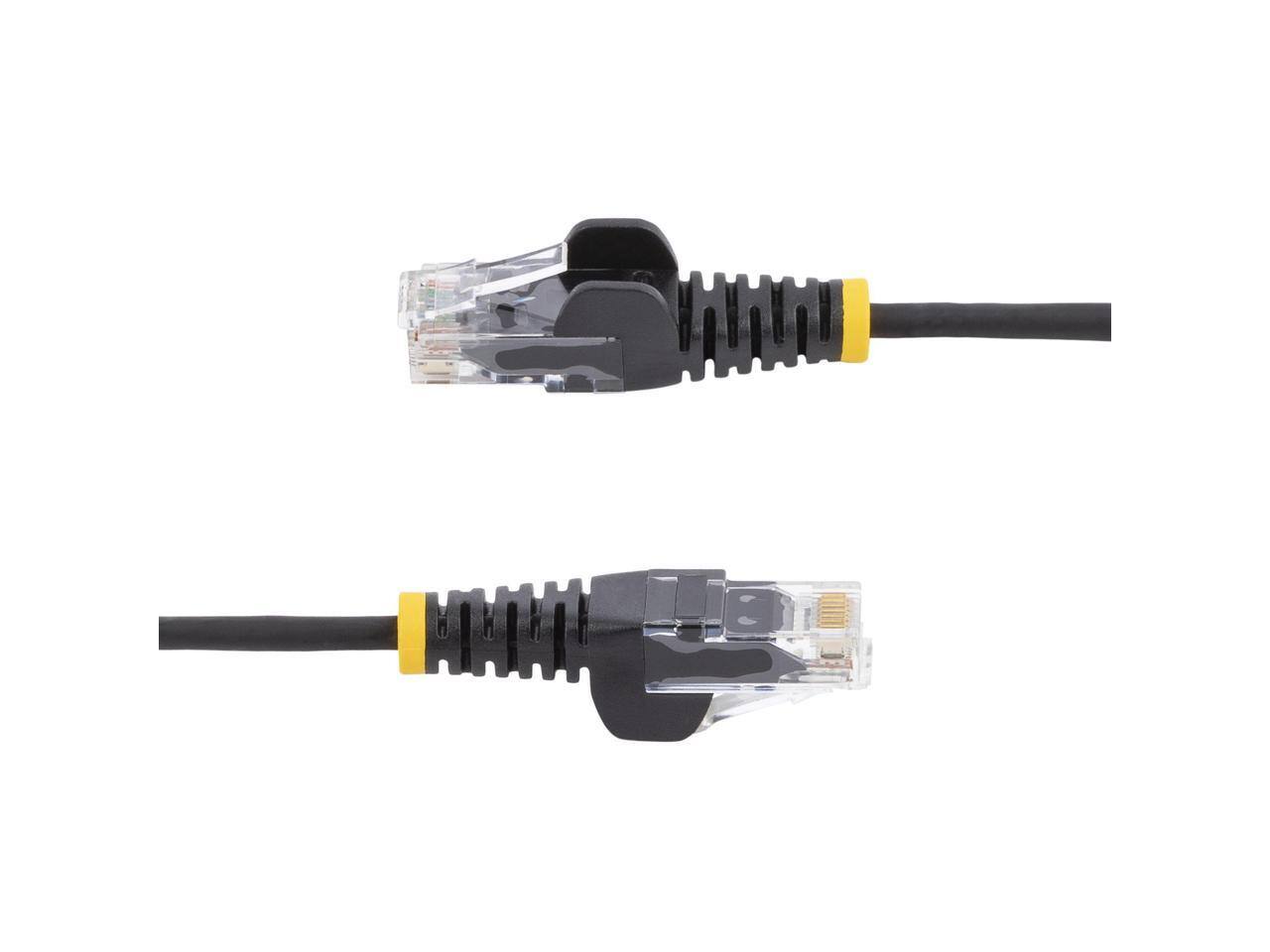 Alt View 1. StarTech.com - StarTech 50ft Black Slim CAT6 Ethernet Cable Model N6PAT50BLKS.