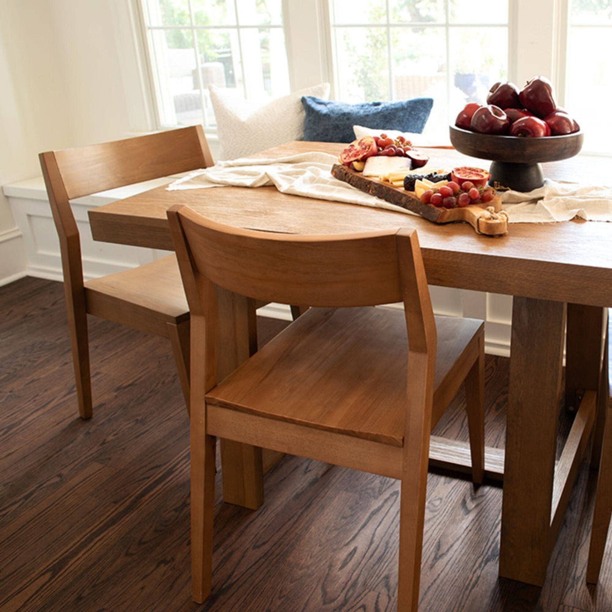 Alt View 7. Plank+Beam - Modern Dining Chair 4-Pack, Pecan - Pecan.