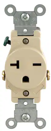 Leviton - Single Receptacle 20 A 250 V NEMA 6-20R 2-Pole 3-Wire - Brown