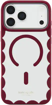 kate spade new york - Scallop Case with Magsafe for Apple iPhone 18 Pro Max / iPhone 17 Pro Max - Cherry Glaze