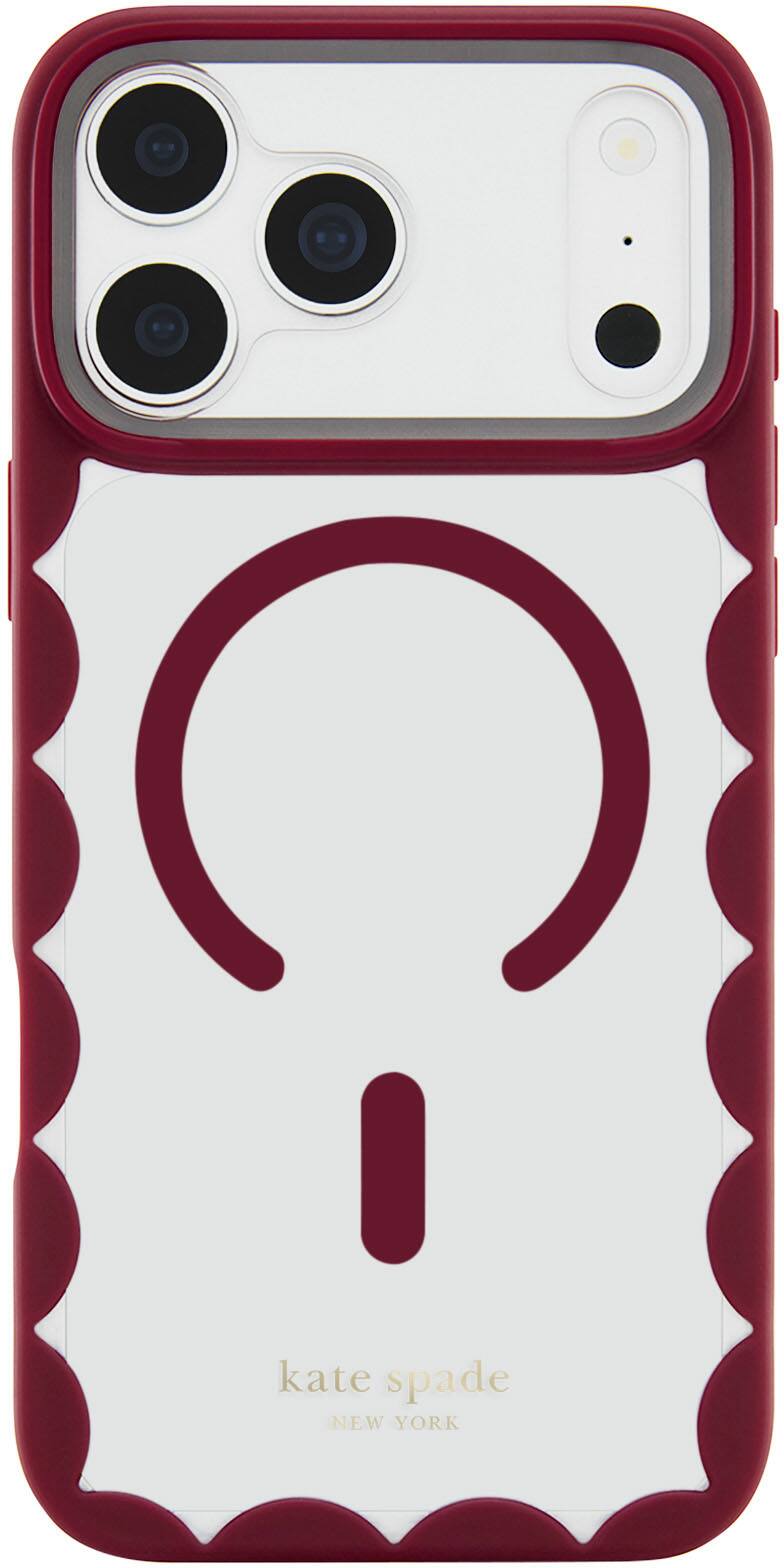 kate spade new york - Scallop Case with Magsafe for Apple iPhone 18 Pro Max / iPhone 17 Pro Max - Cherry Glaze