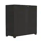Front. Yardgrace - Diamond-Shaped Outdoor Storage Cabinet, Space-Saving for Balcony, Patio & Entryway Small Item Organization,Resin - black.