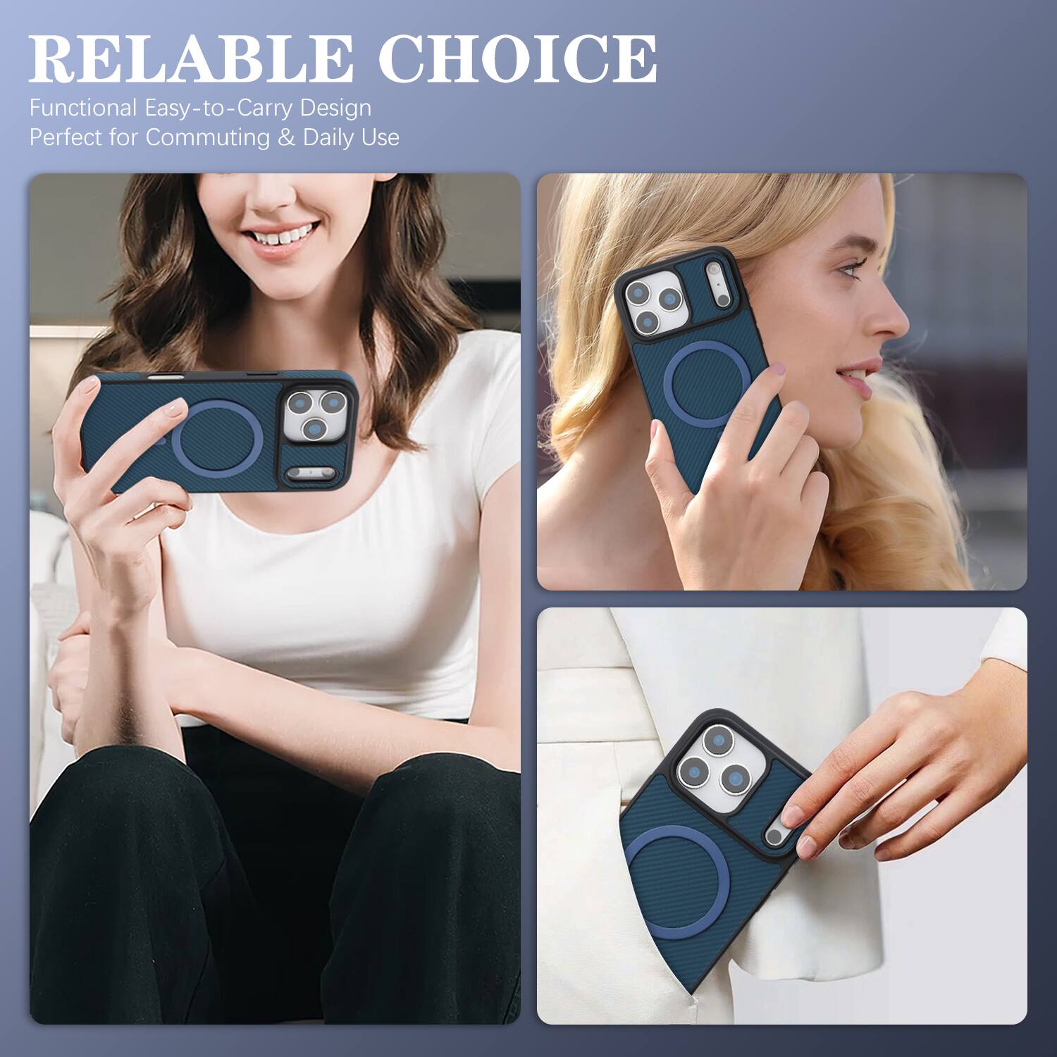 RELIABLE CHOICE  
Functional Easy-to-Carry Design  
Perfect for Commuting & Daily Use