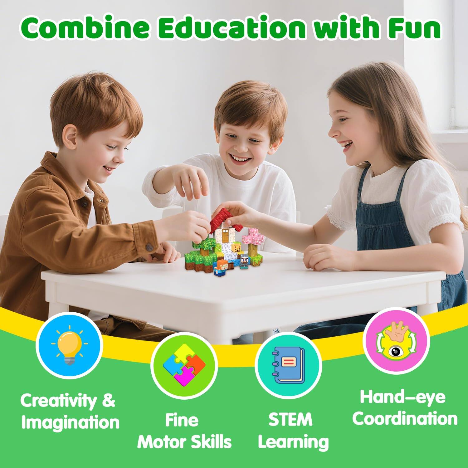 NICHOLAS KLEIN 300 Magnetic Blocks Building Stacking For Sensory