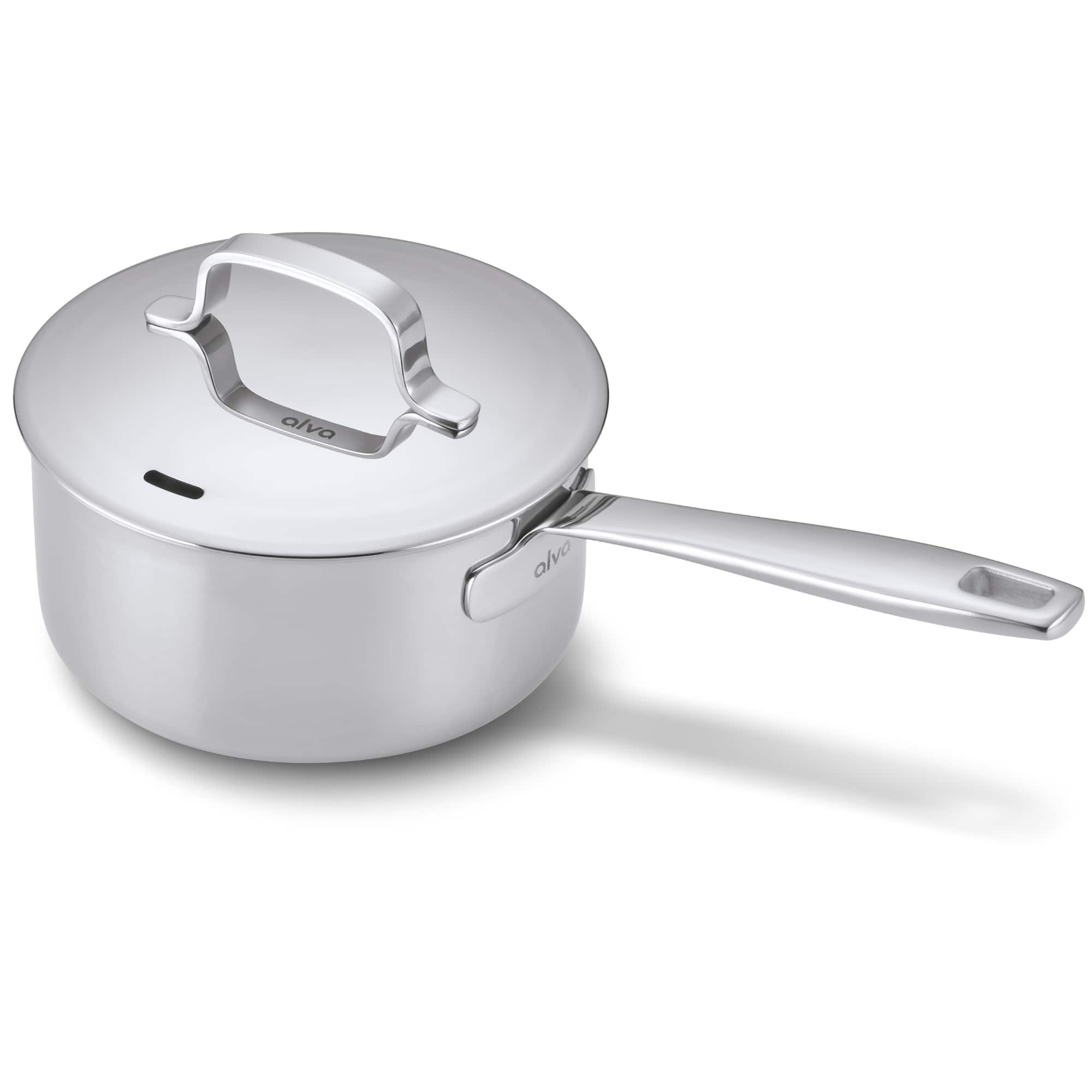 Alva - Maestro 3QT 5-Ply Saucepan with Lid - Stainless Steel